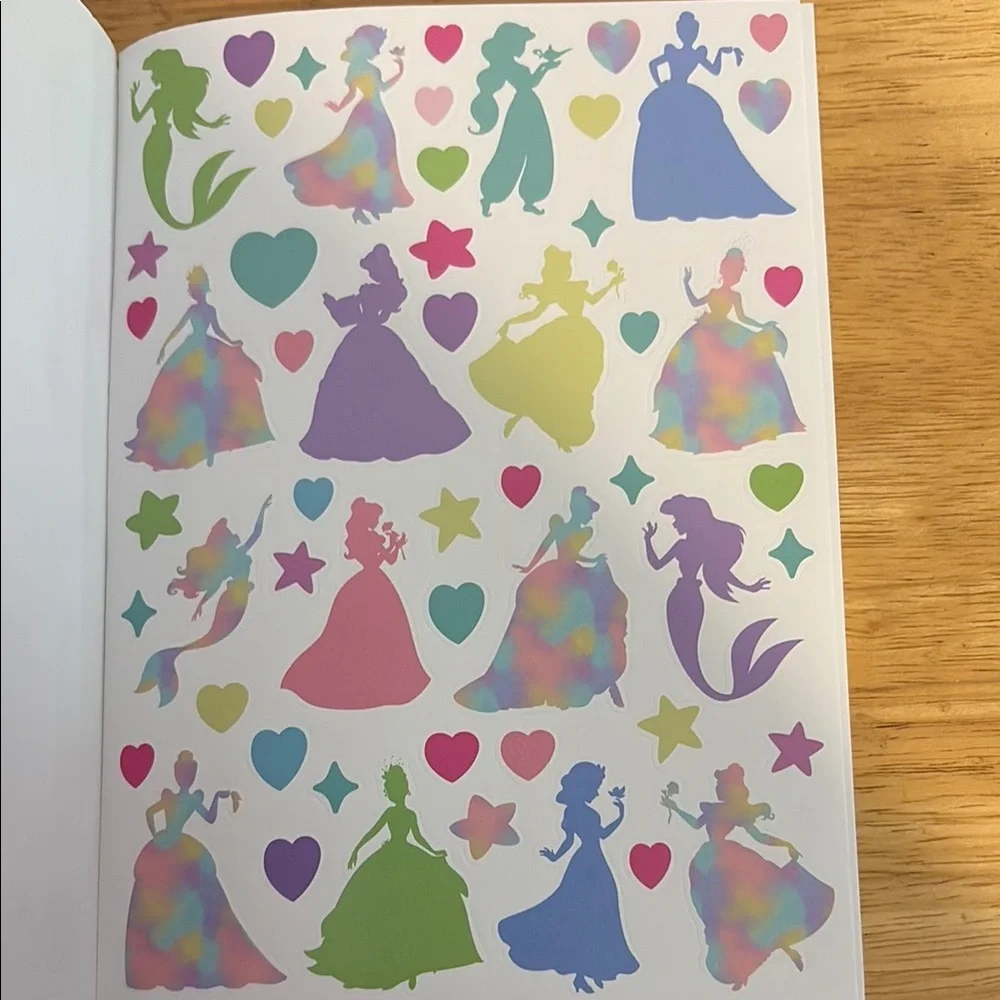 Disney Princess Sticker Book - Black, Blue, Pink, Green
